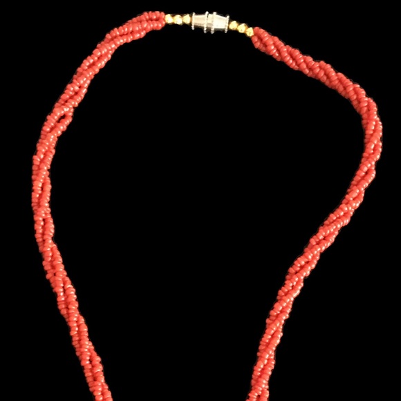 2/$25- 22” Red Necklace with Hematite Accents - Picture 5 of 6